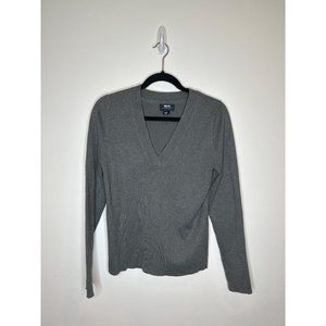 Anthropology Maeve grey v neck long sleeve size large